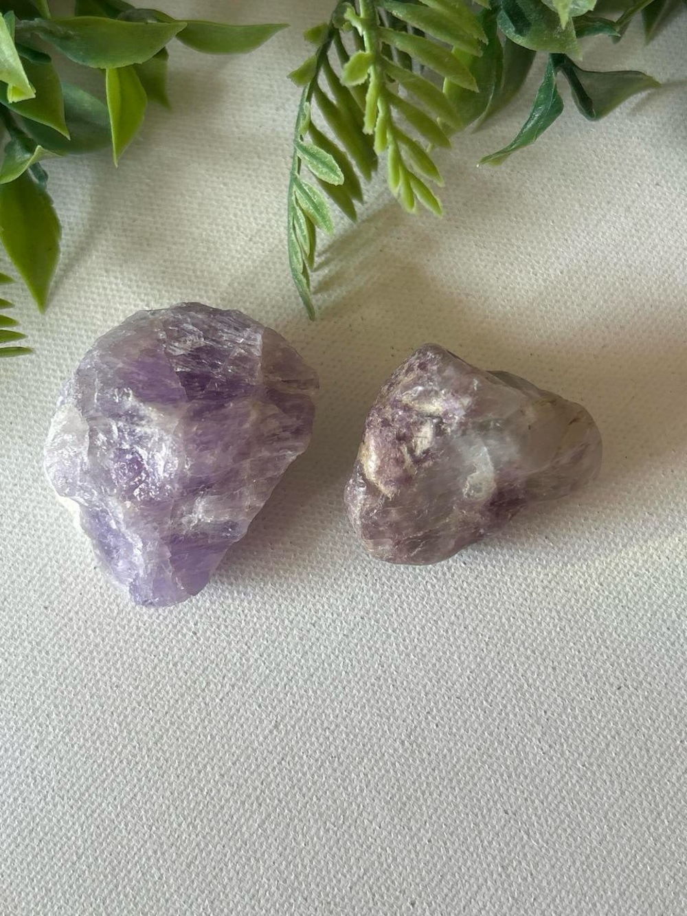 Lepidolite Crystal Stones 32g & 46g bundle of two